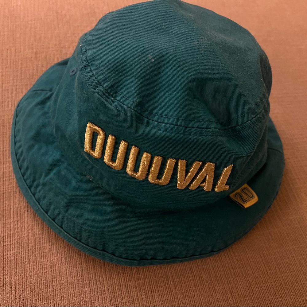 Teal and gold Duval bucket hat